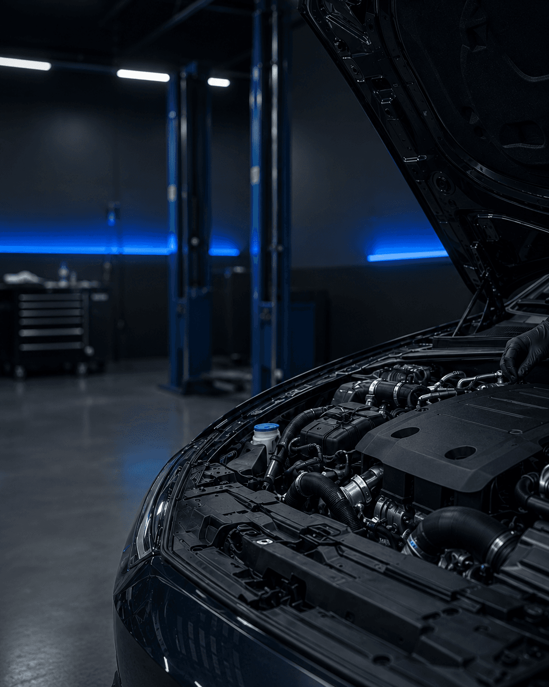 SOB Autofix engine bay image for the test Nissan Qashqai stock listing